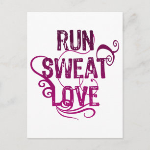 Sweat-Liebe ausführen Postkarte