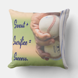 Sweat plus Opfer gleicht Erfolg BASEBALL Kissen