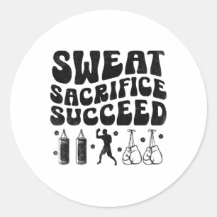 Sweat Sacrifice Runder Aufkleber