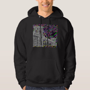 Sweat - shirt à capuche au néon de pont de New