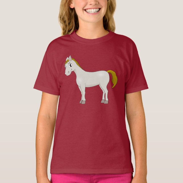Sweat - shirt à capuche avec cheval de dessin anim (Devant)