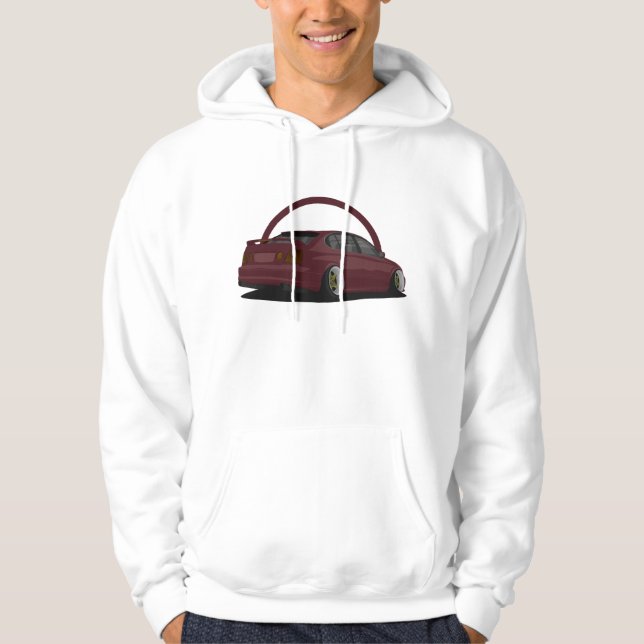 Sweat - shirt à capuche avec Lexus GS300 slammé (Devant)