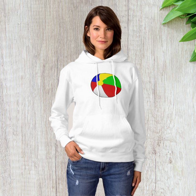 Sweat - shirt à capuche Beach Ball Womens (Créateur téléchargé)