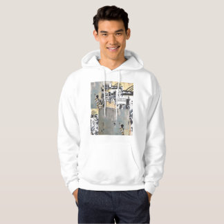 Sweat - shirt à capuche blanc avec la conception