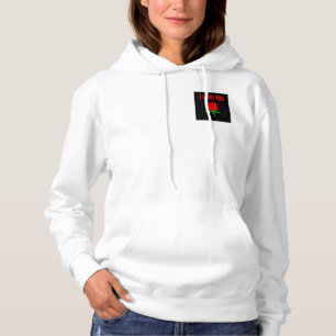 Sweat - shirt à capuche blanc de la fermeture