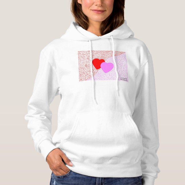 Sweat - shirt à capuche blanc du pull des femmes (Devant)