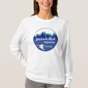 Sweat - shirt à capuche bleu de dames d'art de ski