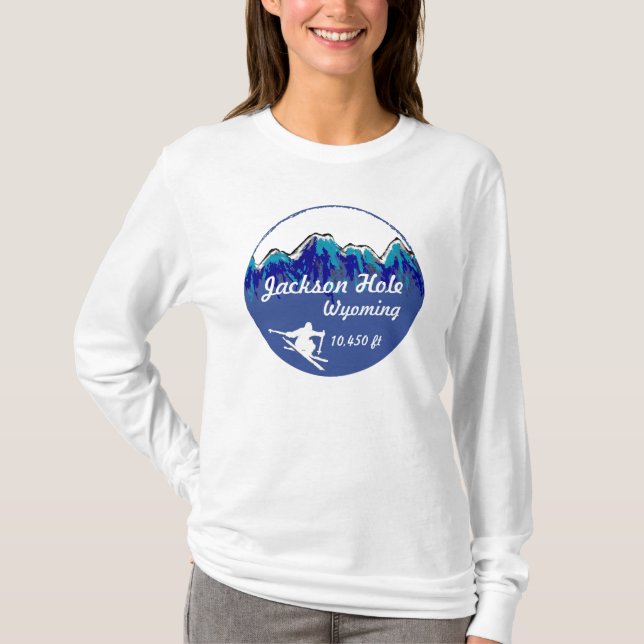 Sweat - shirt à capuche bleu de dames d'art de ski (Devant)