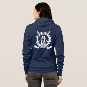 Sweat - shirt à capuche bleu de fermeture éclair