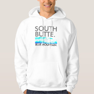 Sweat - shirt à capuche bleu de montagne de butte