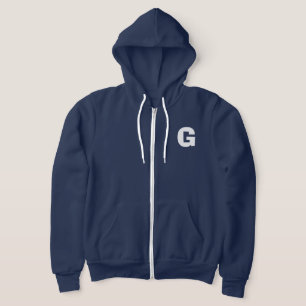 Sweat - shirt à capuche bleu G