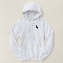 Sweat - shirt à capuche brodé de chat