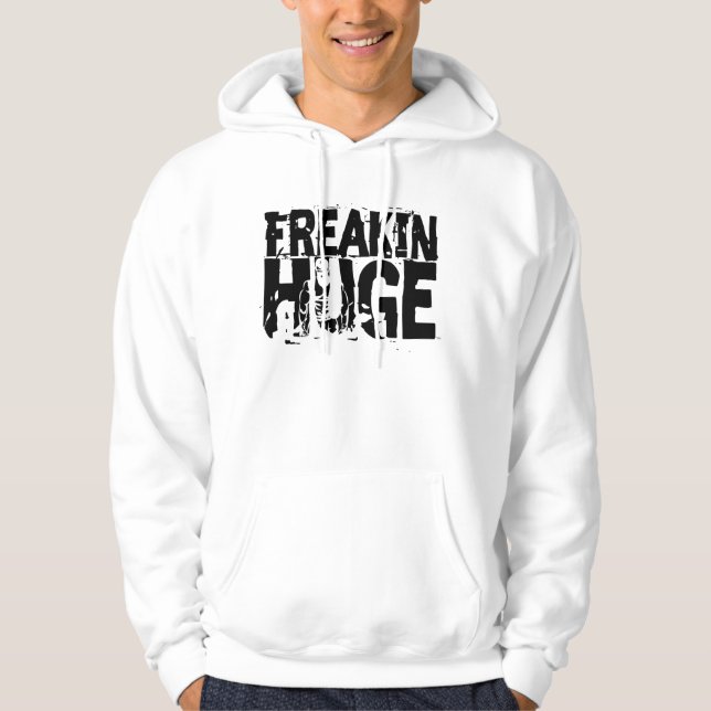 Sweat - shirt à capuche caché par texte énorme de (Devant)
