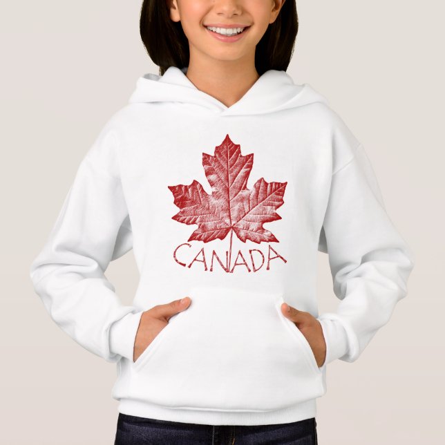 Sweat - shirt à capuche canadien Nom personnalisé  (Devant)