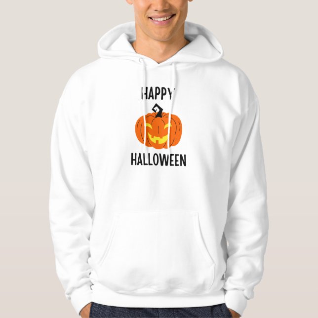 Sweat - shirt à capuche Citrouille Halloween (Devant)