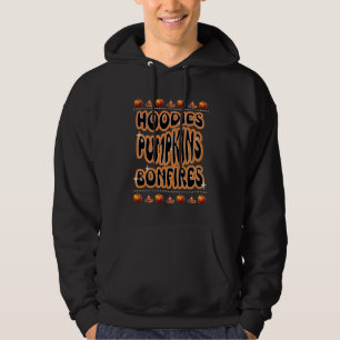 Sweat - shirt à capuche Citrouilles Bonfires Retro
