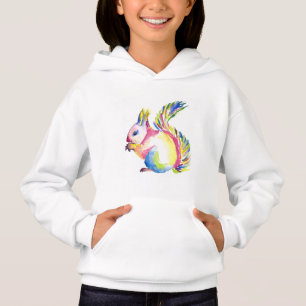 sweat - shirt à capuche coloré d'écureuil
