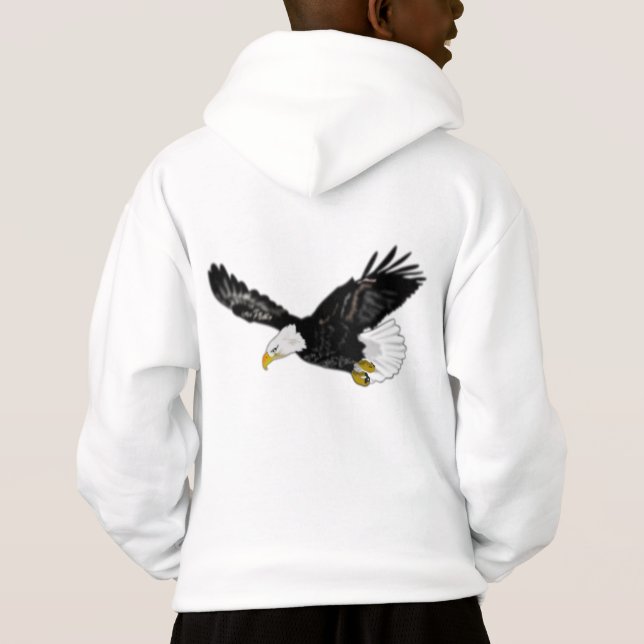 Sweat - shirt à capuche d'aigle volant (Dos)