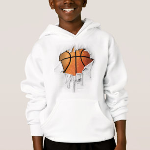 Sweat - shirt à capuche de basket-ball déchiré