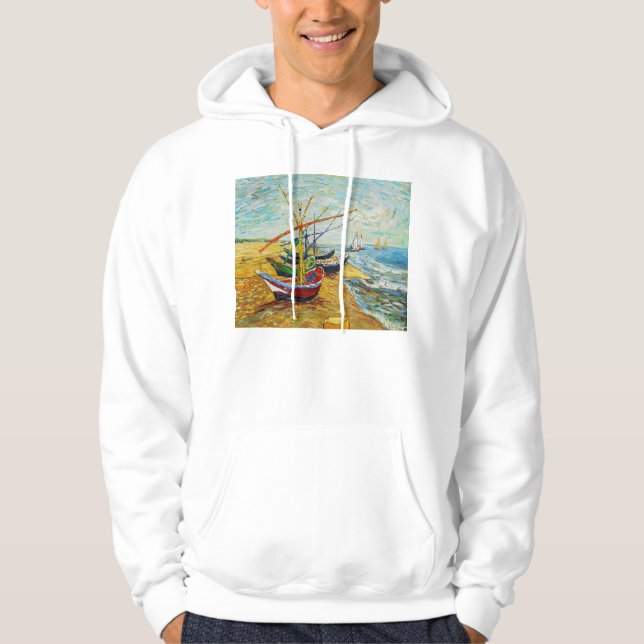 Sweat - shirt à capuche de bateaux de pêche de Van (Devant)