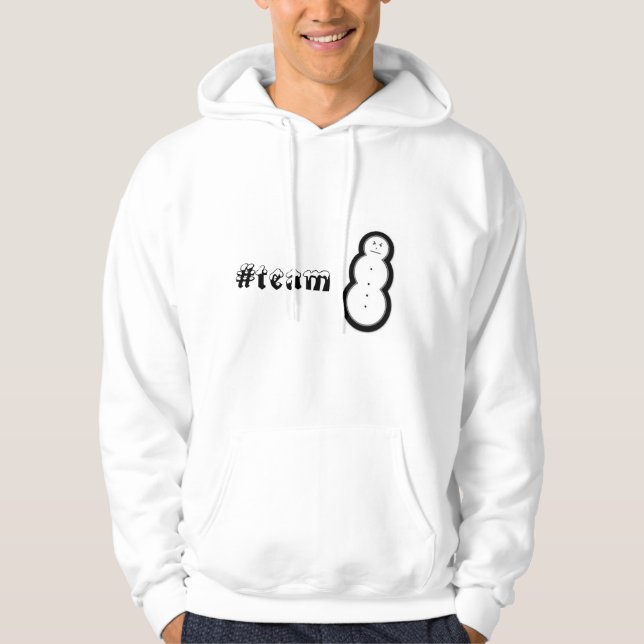 Sweat - shirt à capuche de bonhomme de neige (Devant)