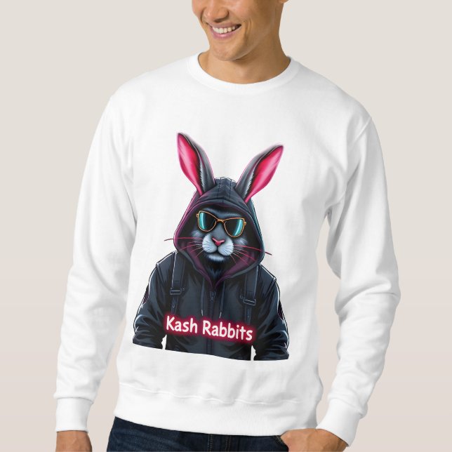 Sweat - shirt à capuche de Bunny Biker (Devant)