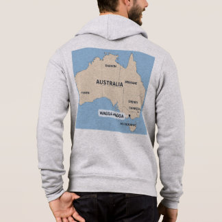 Sweat - shirt à capuche de carte Australie vintage