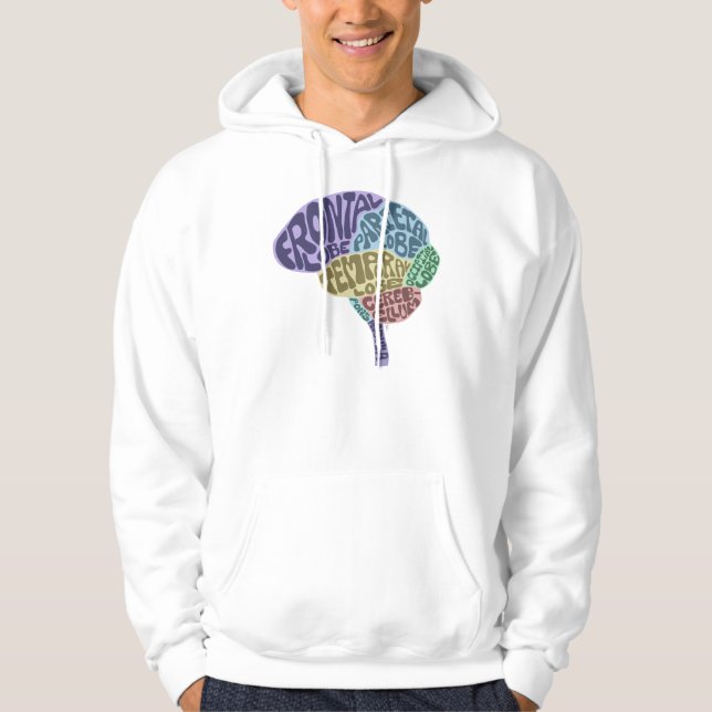 Sweat - shirt à capuche de cerveau (Devant)