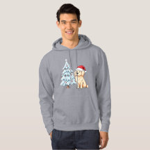 Sweat - shirt à capuche de chien Père Noël Festive