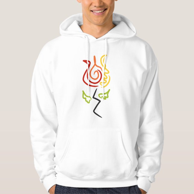 Sweat - shirt à capuche de conception simple (Devant)