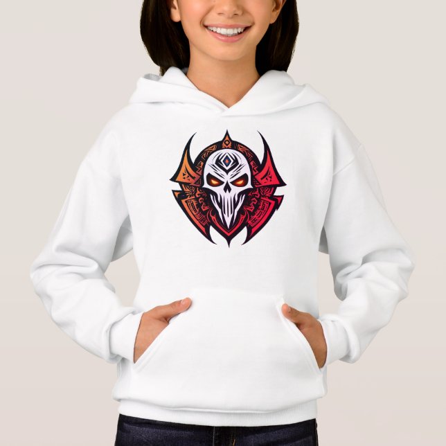 Sweat - shirt à capuche de crâne Tribal Freefit -  (Devant)