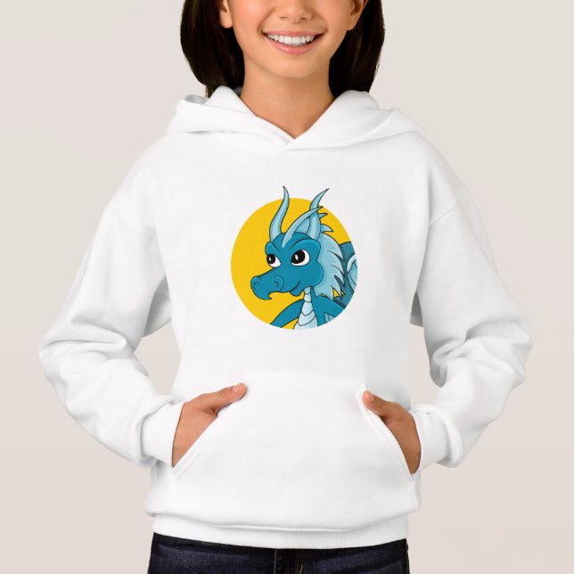 Sweat - shirt à capuche de dessin animé du dragon  (Devant)