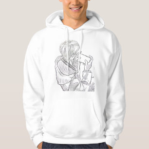 Sweat - shirt à capuche de dessin manuel