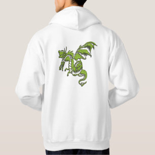 Sweat - shirt à capuche de dragon vert volant