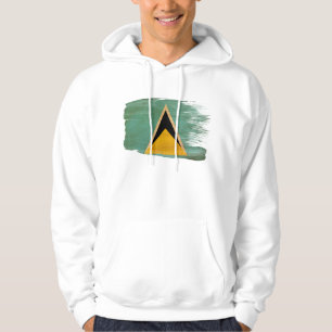 Sweat - shirt à capuche de drapeau de Sainte-Luci