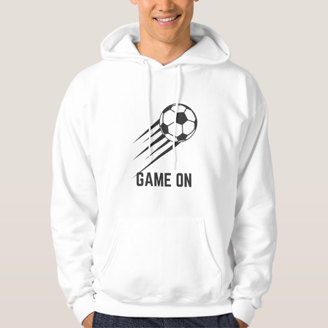 Sweat - shirt à capuche de football (Devant)