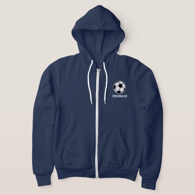 Sweat - shirt à capuche de football féminin zippé (Poser)