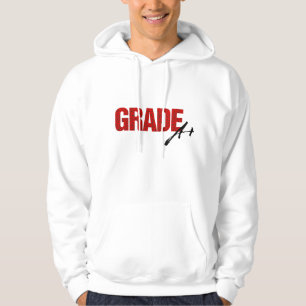 Sweat - shirt à capuche de grade A+ (blanc/rouge)