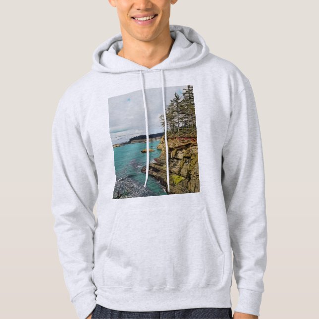 Sweat - shirt à capuche de la côte de l'Oregon (Devant)
