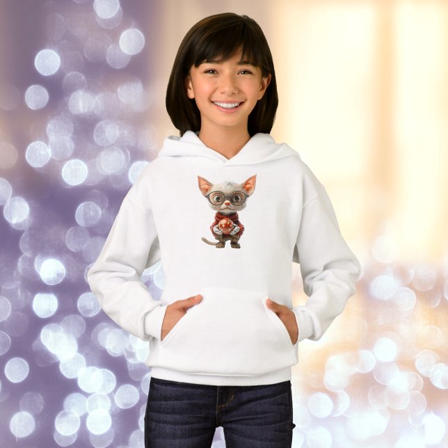 Sweat - shirt à capuche de la fille de Noël à main (Créateur téléchargé)