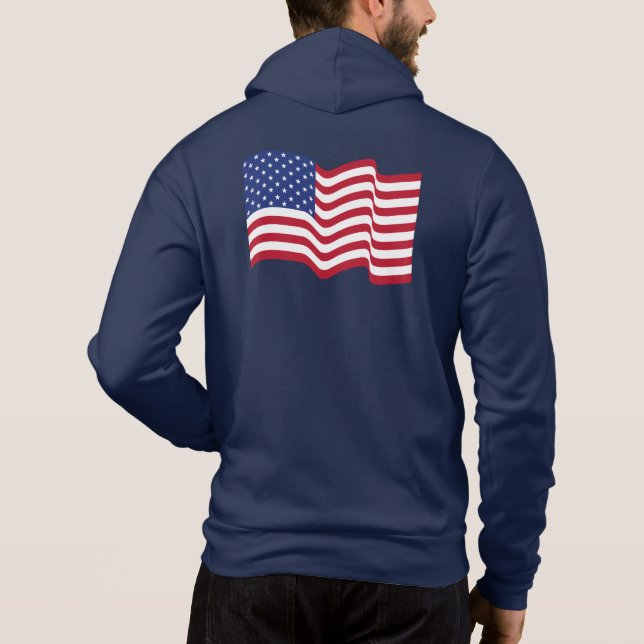 Sweat - shirt à capuche de la veste drapeau améric (Dos)