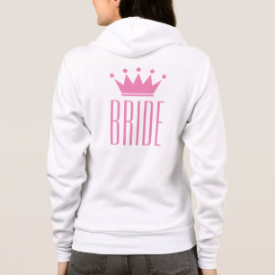 Sweat - shirt à capuche de mariée blanche avec cou