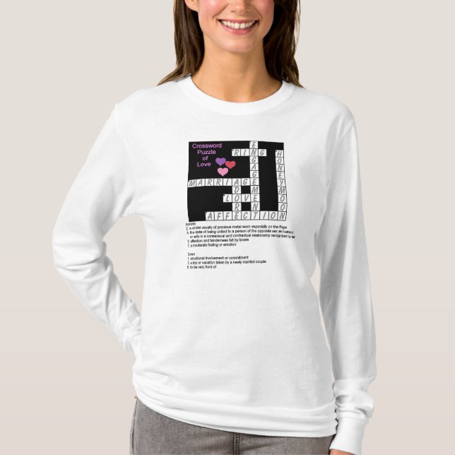 Sweat - shirt à capuche de mots croisés de l'amour (Devant)