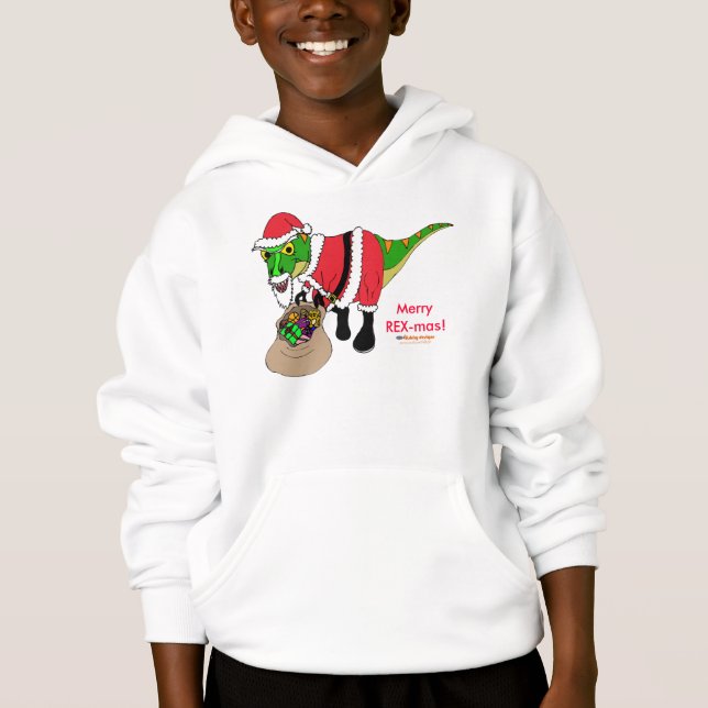 Sweat - shirt à capuche de Noël de la jeunesse par (Devant)