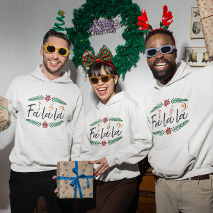 Sweat - shirt à capuche de Noël - Fa la la la