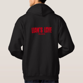Sweat - shirt à capuche de noir de l'amour de Liam