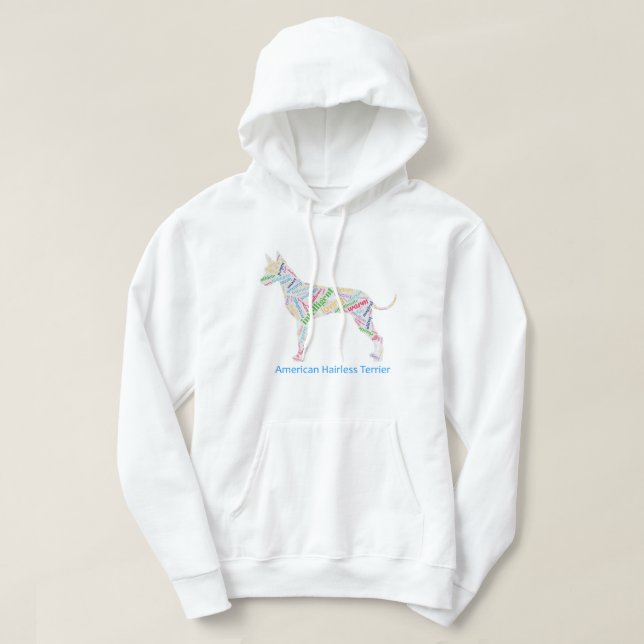 Sweat - shirt à capuche de nuage de mot américain  (Design devant)