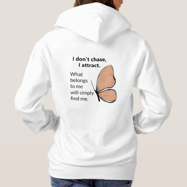 Sweat - shirt à capuche de papillon de vibes posit (Dos)