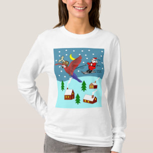 Sweat - shirt à capuche de Père Noël de ski