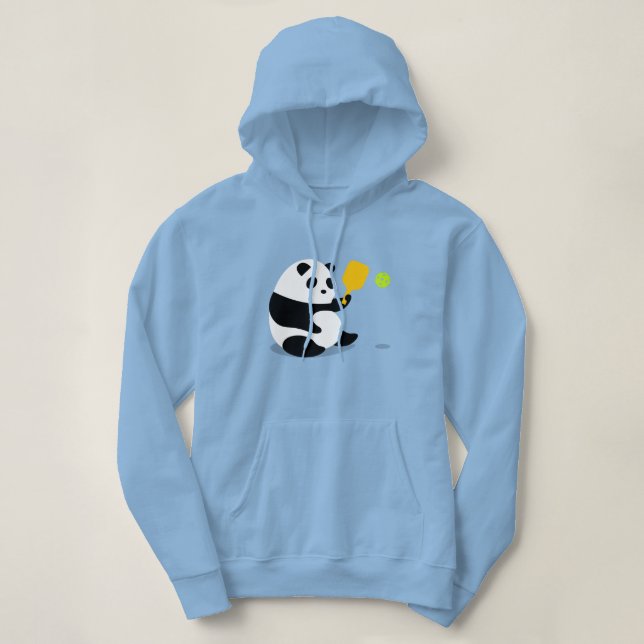 Sweat - shirt à capuche de Pickleball : "Panda de (Design devant)
